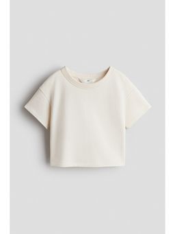 H&M - Girls White Loose-Fit T-Shirt
