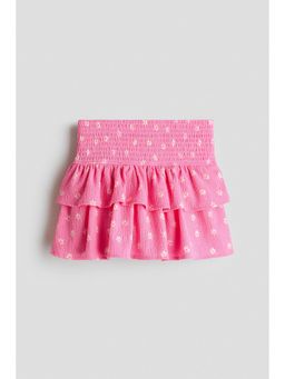 H&M - Girls Pink Crinkled Tiered Skirt