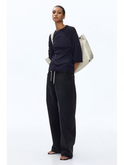 H&M - Women Blue Fine-Knit T-Shirt