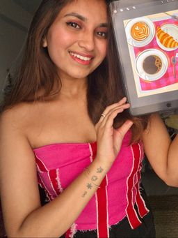 RISING AMONG - Pink Cotton Sleeveless Corset Top