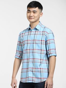 Jack & Jones - Men Checked Blue Shirt