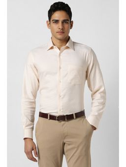 Van Heusen - Men Beige Regular Fit Textured Full Sleeves Wedding Shirt