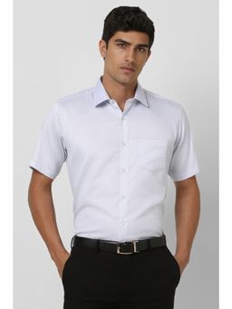 Van Heusen - Men Light Blue Regular Fit Dots Half Sleeves Wedding Shirt