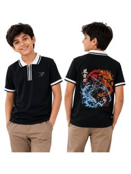 TotzTouch - Black Stylish Polo T-Shirt