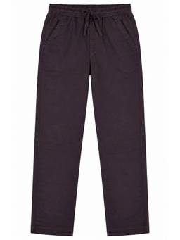 CAVIO - Purple Solid Relaxed-Fit Elasticated Drawstring Trouser
