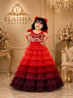 Elaisha - Sleeveless Embroidered Top With Lehenga - Limegreen And Blue