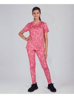 UMILDO - Pink Activewear T-Shirt With Leggings