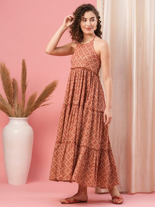 slim fit dress slacks Mindy Backless Maxi Dress Natural/Black / S/M main image 1
