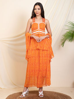 Deebaco - Orange Sleeveless Co-ord