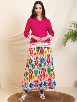 Deebaco - Magenta Kurta with Palazzo