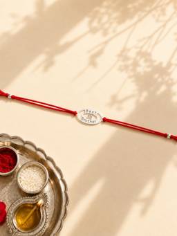 Axora Life - 925 Sterling Silver Best Brother Rakhi For Bhai With Roli-Chawal