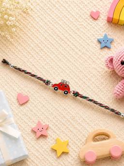 Axora Life - 925 Sterling Silver Kids Rakhi With Roli Chawal