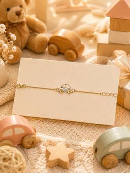 Axora Life - 925 Sterling Silver Kids Rakhi With Roli Chawal