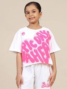 Kidsville - Barbie Printed Boxy Fit T-Shirt For Girls