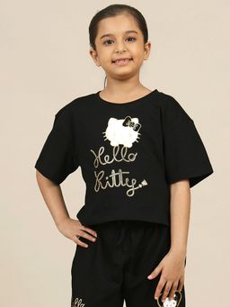 Kidsville - Hello Kitty Printed Boxy Fit T-Shirt For Girls