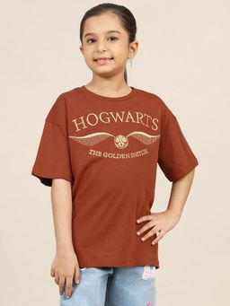 Kidsville - Harry Potter Printed Relaxed Fit T-Shirt For Girls