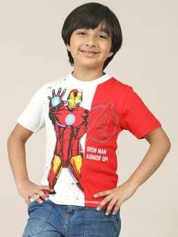 Kidsville - Iron Man Printed Regular Fit T-Shirt For Boys