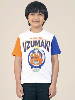 Kidsville - Naruto Uzumaki Printed Regular Fit T-Shirt For Boys