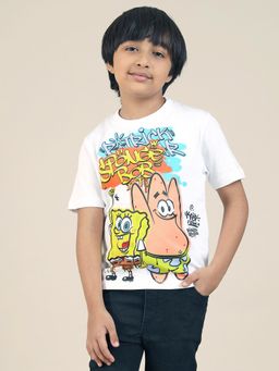Kidsville - Sponge Bob Square Pants Printed Regular Fit T-Shirt