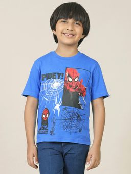 Kidsville - Spiderman Printed Regular Fit T-Shirt For Boys