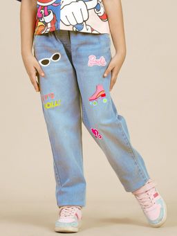 Kidsville - Barbie Printed Denim Jeans For Girls