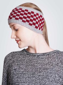 Bharatasya - Check Knitted Warm Woolen Headband