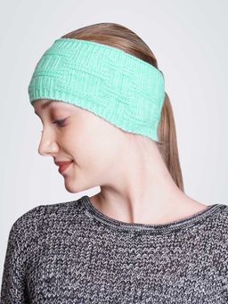 Bharatasya - Check Knitted Warm Woolen Solid Trendy Headband