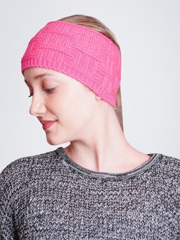 Bharatasya - Check Knitted Warm Woolen Solid Trendy Headband