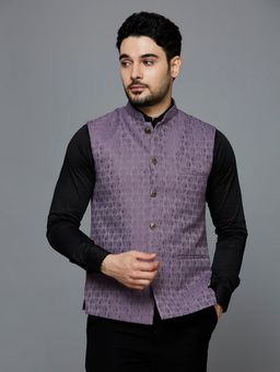 ESSAS club - Lavender Mandarin Neck Ethnic Nehru Jacket