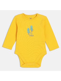 MINI KLUB - Baby Boys Cotton Full Sleeves Mustard Romper