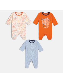 MINI KLUB - Unisex Cotton Long Sleeve Onesie (Pack of 3)