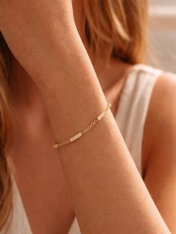 JEWELZ - Gold Plated Beaded Charm Bracelet For Women