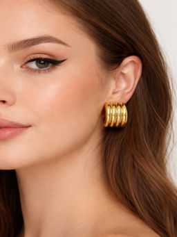 JEWELZ - Gold-Toned Chunky Hoop Earrings