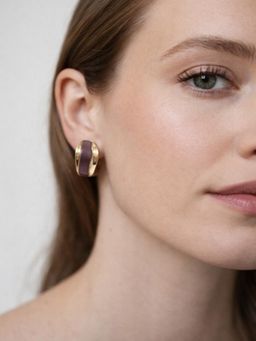 JEWELZ - Gold-Toned Accent Hoop Earrings