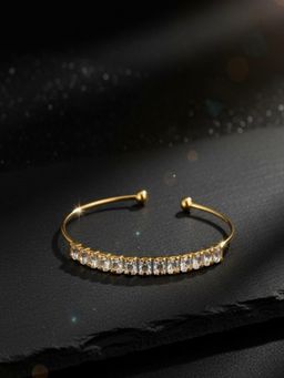JEWELZ - Gold-Toned Stone Cuff Bracelet For Women