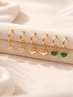 JEWELZ - Gold-Toned Pack Of 3 Earrings For Women