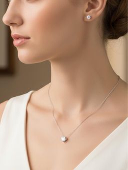 925 SILLER - The Valentina Heart Pendant Necklace