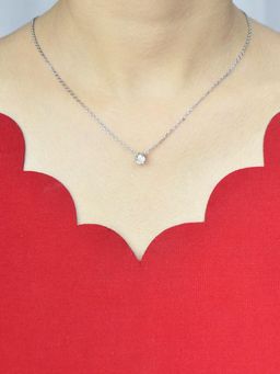 925 SILLER - The Reign Solitaire Pendant Necklace