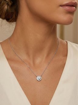 925 SILLER - The Solis Radial Pendant Necklace