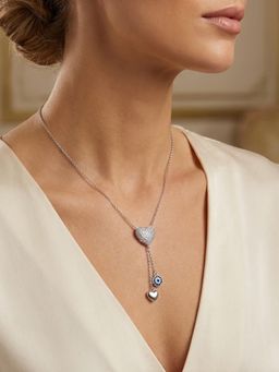 925 SILLER - The Seraphina Heart And Evil Eye Lariat