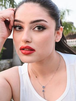 925 SILLER - The Azure Guardian Tassel Lariat