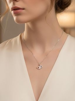 925 SILLER - The Helios Eye Paperclip Lariat Necklace