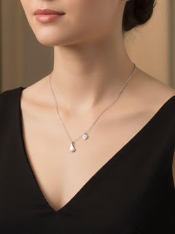 925 SILLER - The Elena Asymmetric Lariat Necklace