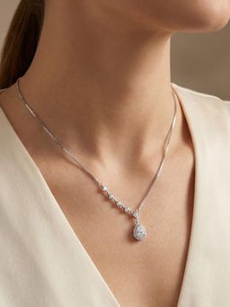 925 SILLER - The Celestial Raindrop Pendant Necklace