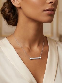 925 SILLER - Aura Tube Necklace