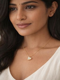 JEWELZ - Gold Plated Crystal Heart Necklace For Women