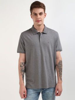 Calvin Klein - Men Grey Color Polo T-Shirt