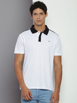 Calvin Klein - Men White Color Polo T-Shirt