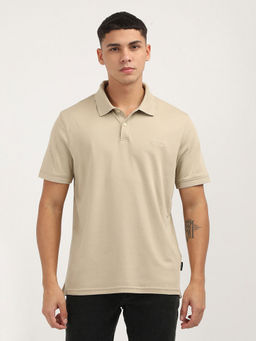Calvin Klein - Men Beige Color Polo T-Shirt