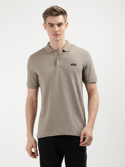 Calvin Klein - Men Beige Color Polo T-Shirt